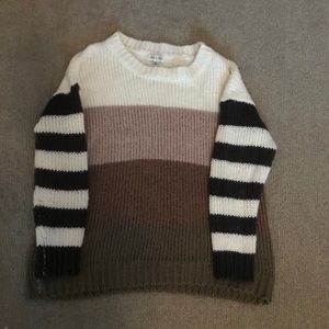 multi striped sweater